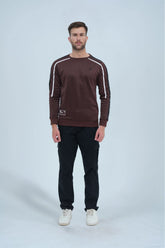 Stay comfortable and fashionable with our Street Wear Brown Sweatshirt for men's. Crafted with high-quality materials, this sweatshirt is ideal for every event. -  Street Wear Brown Sweatshirt - Xea Clothing -  Street Wear Brown Sweatshirt - Xea Clothing